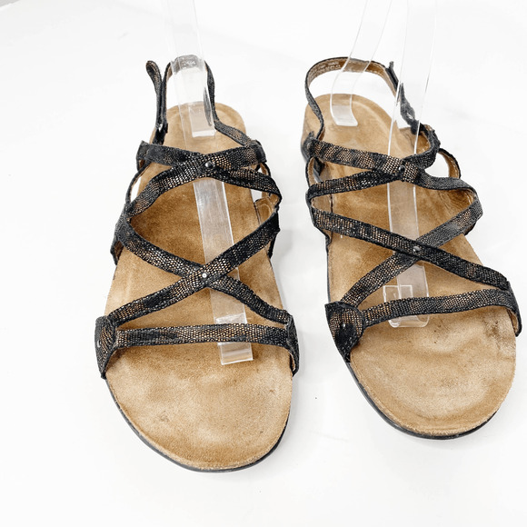 Dansko Black and Tan Strappy Sandals - Picture 2 of 7